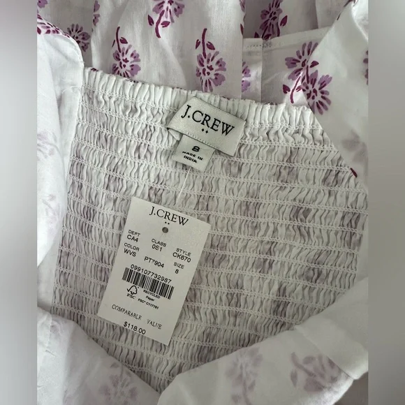 J Crew Sleeveless Belted Tiered Midi Dress, Size 8. NWT. - Picture 7 of 7